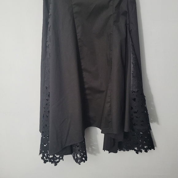 Paskal Black Short Sleeve Dress with Laser Cut Details NWT - Picture 5 of 14